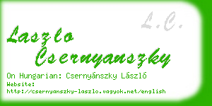 laszlo csernyanszky business card