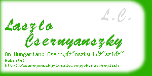 laszlo csernyanszky business card